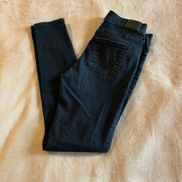 True Religion Halle mid rise super skinny blue jeans size 28 - Picture 1 of 12